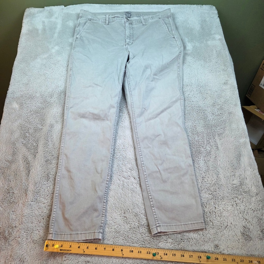 J.Crew Chino Pants Men 31T Stretch Straight Leg Four Pocket Gray Trousers